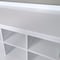John Louis Home Solid Wood 10 Bin Shoe Storage Bench White JLH-SB-W - alternate 2